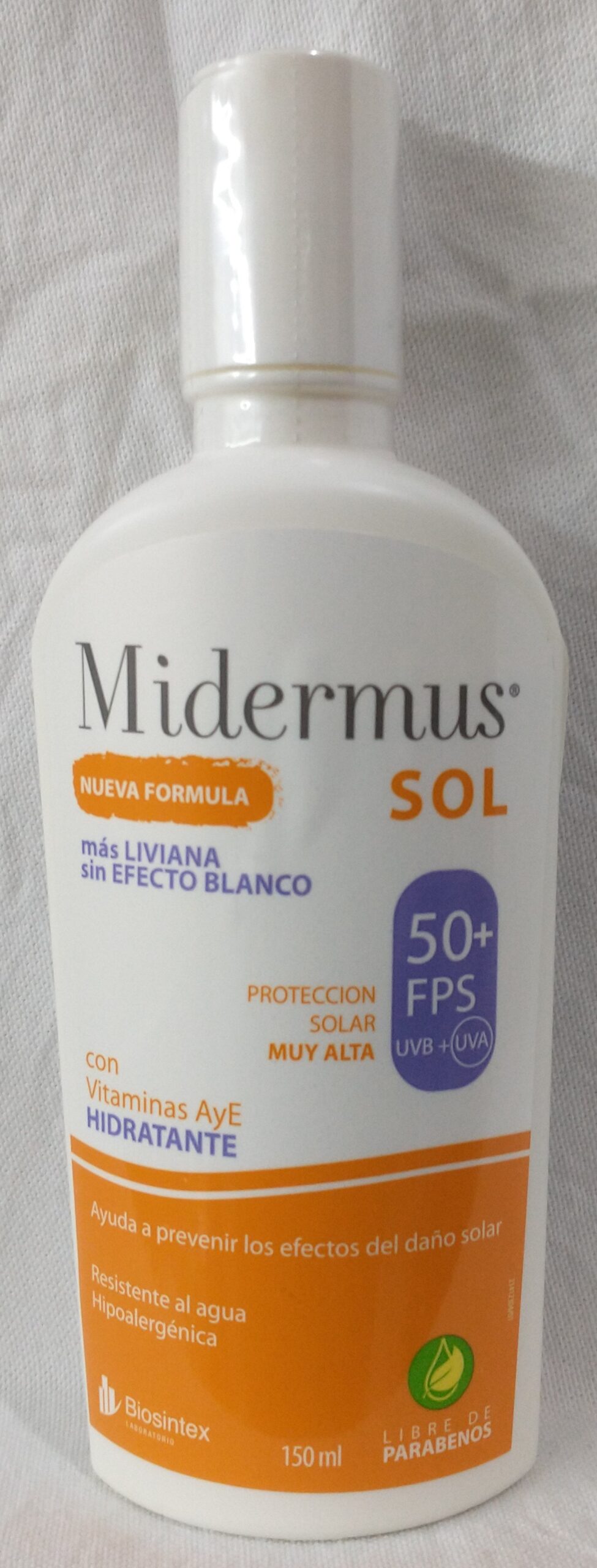 Midermus Protector Solar Fps50 Facial Emulsión Efecto Seco X 70